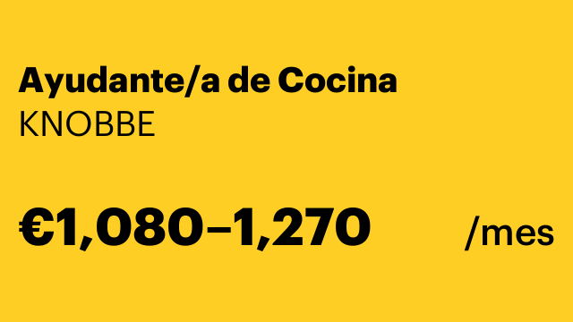 Ayudante/a de Cocina
