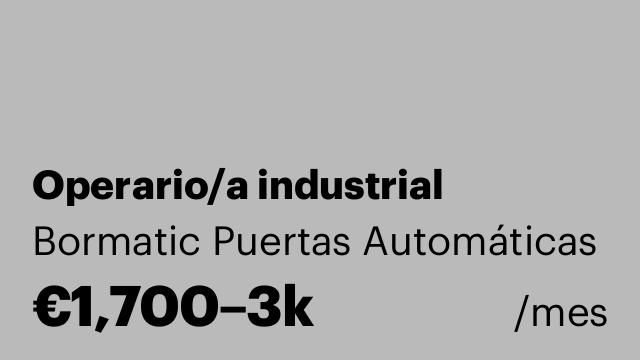 Operario/a industrial