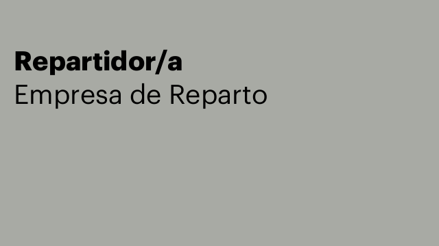 Repartidor/a