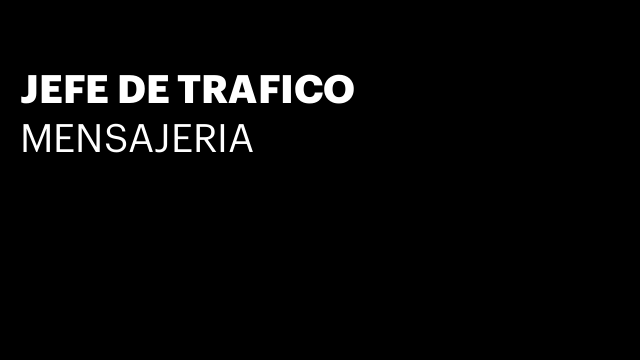 JEFE DE TRAFICO