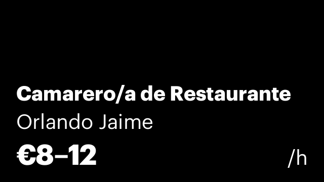 Camarero/a de Restaurante