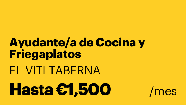 Ayudante/a de Cocina y Friegaplatos