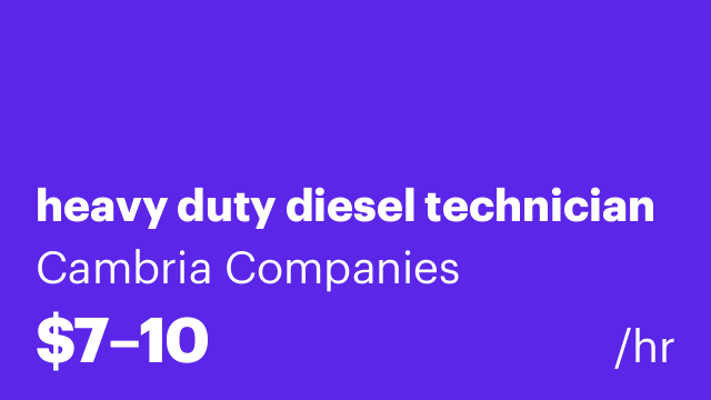 heavy duty diesel technician