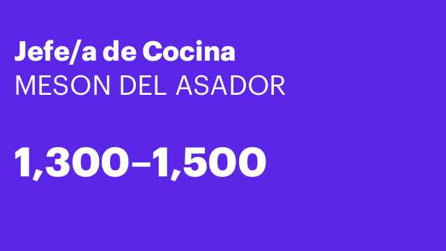 Jefe/a de Cocina