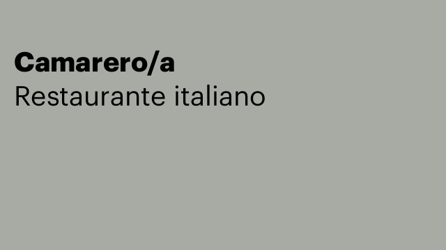 Camarero/a