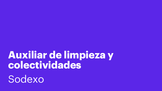 Auxiliar de limpieza y colectividades