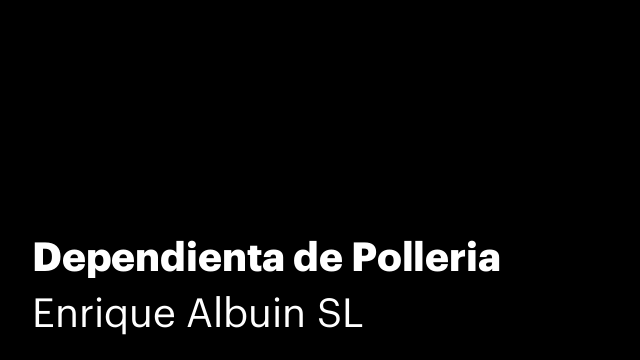 Dependienta de Polleria