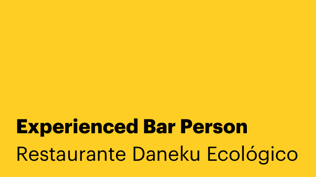 Experienced Bar Person