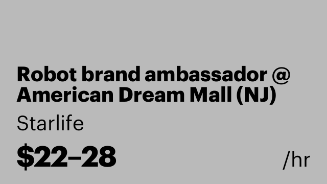 Robot brand ambassador @ American Dream Mall (NJ)