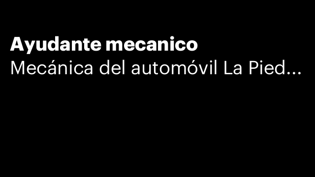 Ayudante mecanico
