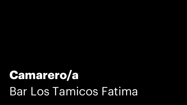 Camarero/a