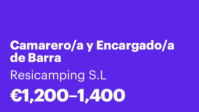Camarero/a y Encargado/a de Barra