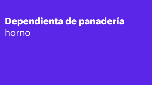 Dependienta de panadería