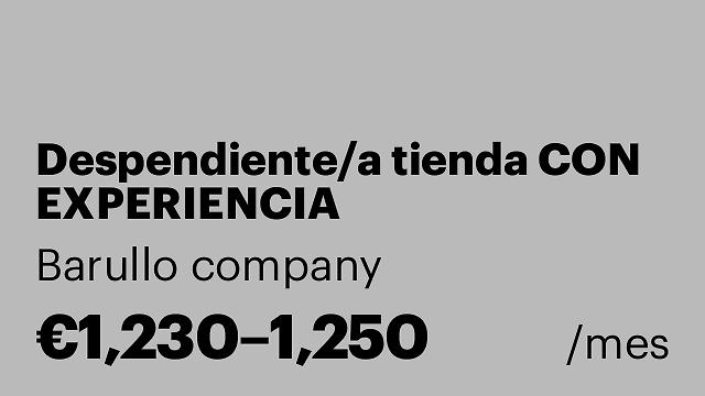 Despendiente/a tienda CON EXPERIENCIA