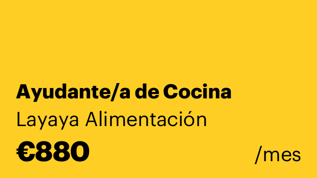 Ayudante/a de Cocina