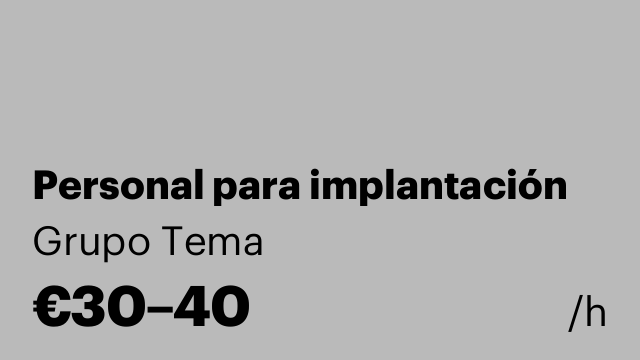 Personal para implantación