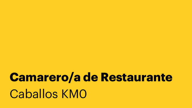 Camarero/a de Restaurante