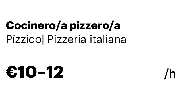 Cocinero/a pizzero/a
