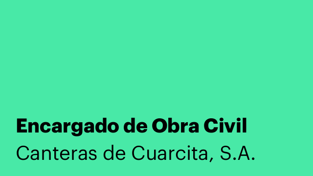Encargado de Obra Civil