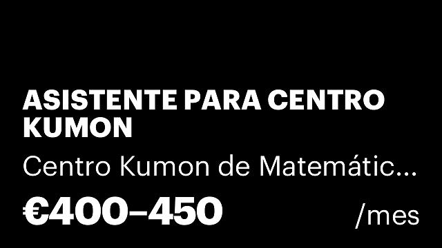 ASISTENTE PARA CENTRO KUMON