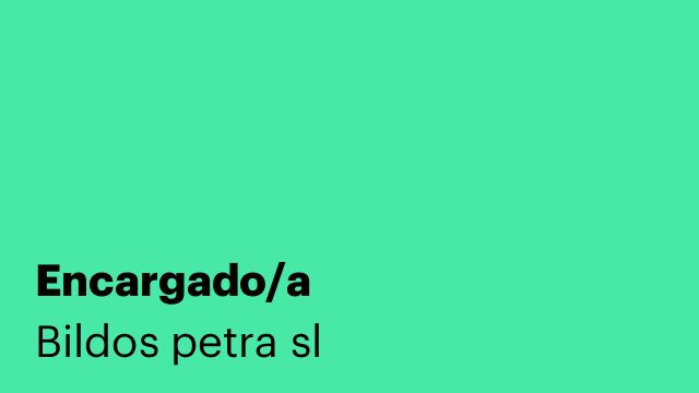 Encargado/a