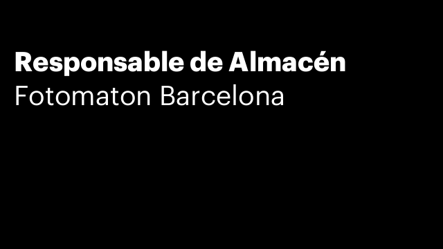 Responsable de Almacén