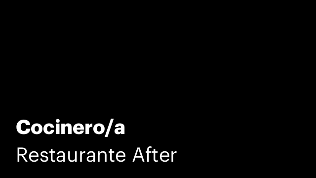 Cocinero/a
