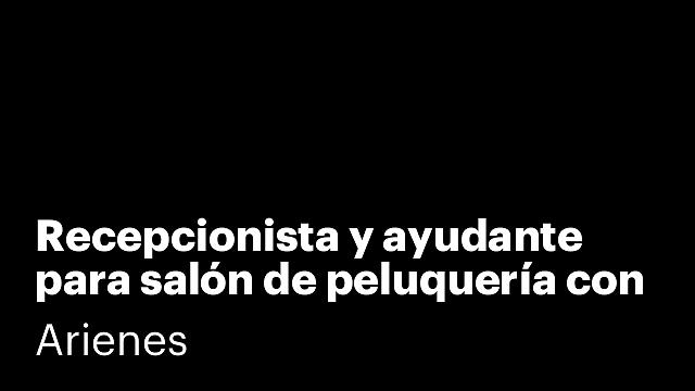Recepcionista y ayudante para salón de peluquería con experiencia