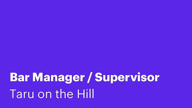 Bar Manager / Supervisor