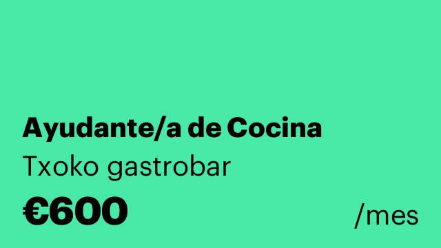 Ayudante/a de Cocina