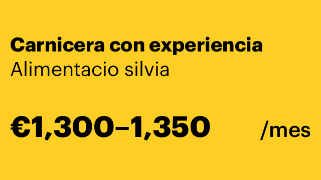 Carnicera con experiencia