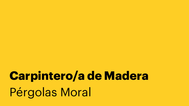 Carpintero/a de Madera