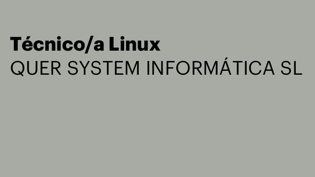 Técnico/a Linux