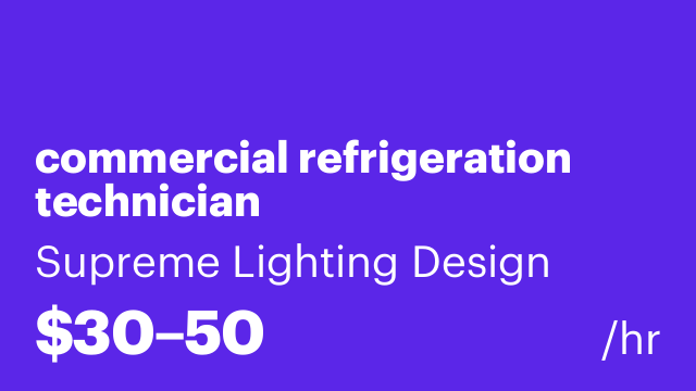commercial refrigeration technician