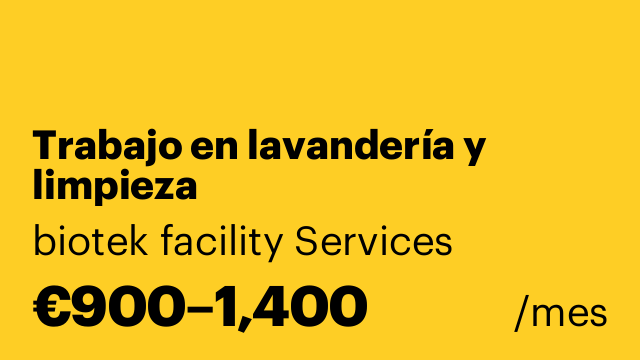 Trabajo en lavandería y limpieza