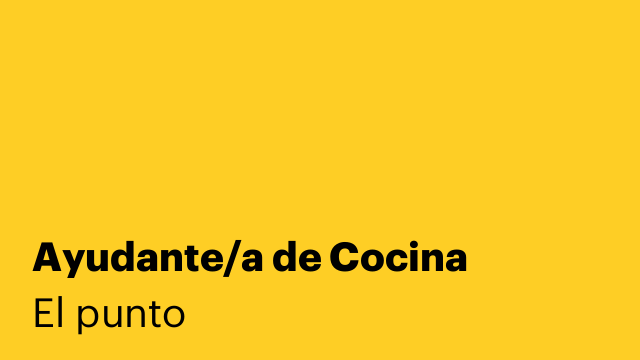 Ayudante/a de Cocina