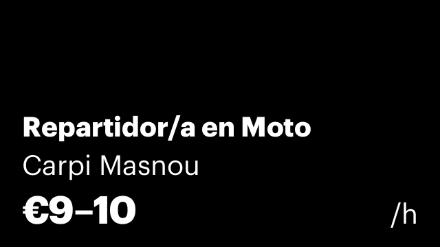 Repartidor/a en Moto