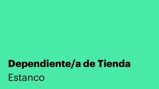 Dependiente/a de Tienda