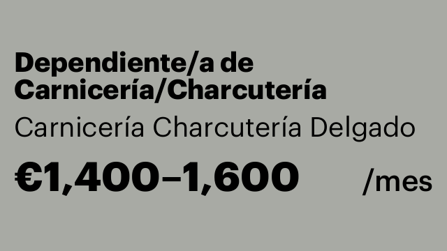 Dependiente/a de Carnicería/Charcutería