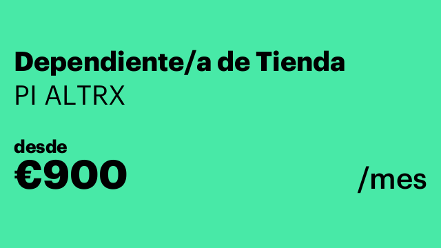 Dependiente/a de Tienda