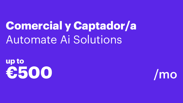 Comercial y Captador/a