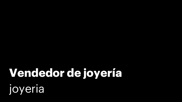 Vendedor de joyería