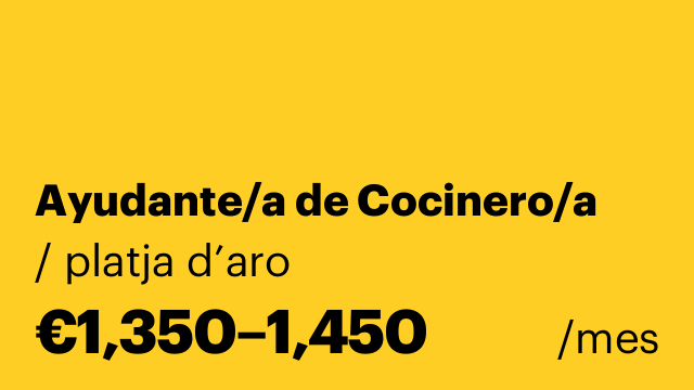 Ayudante/a de Cocinero/a