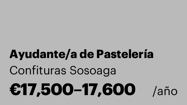 Ayudante/a de Pastelería
