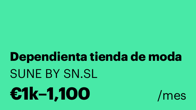 Dependienta tienda de moda