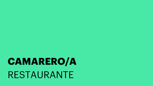 CAMARERO/A