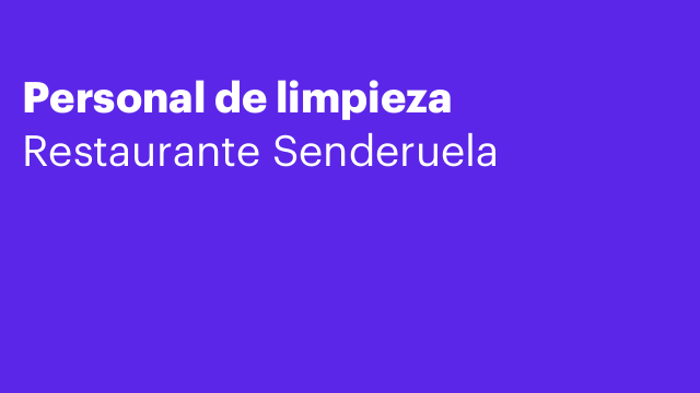 Personal de limpieza