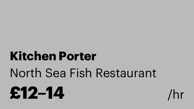 Kitchen Porter