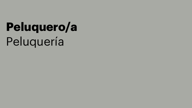 Peluquero/a