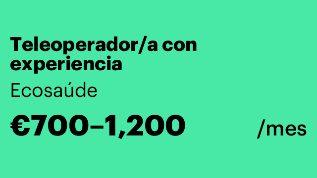 Teleoperador/a con experiencia